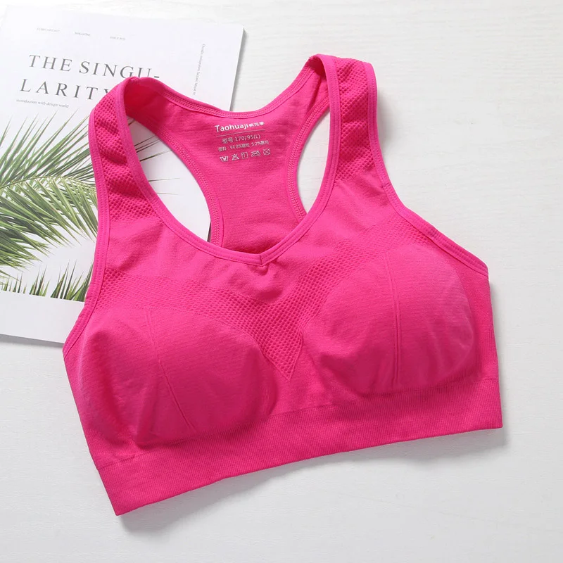 Plus Size Gym Top Fitness Bra Women Chest Pads Tight-Fitting Sexy Sports  Underwear Top (Color : Pink, Size : L 55-65kg) : : Clothing, Shoes  & Accessories