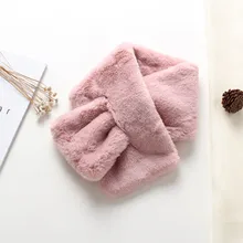 Детский зимний теплый шарф, однотонный плюшевый шарф, модный теплый зимний шарф для женщин, Szaliki I Chusty