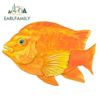

EARLFAMILY 13cm x 8.9cm Garibaldi Fish Sticker Decal Home Office Dorm Wall Exclusive Art Tablet Laptop Car Stickers Graphics