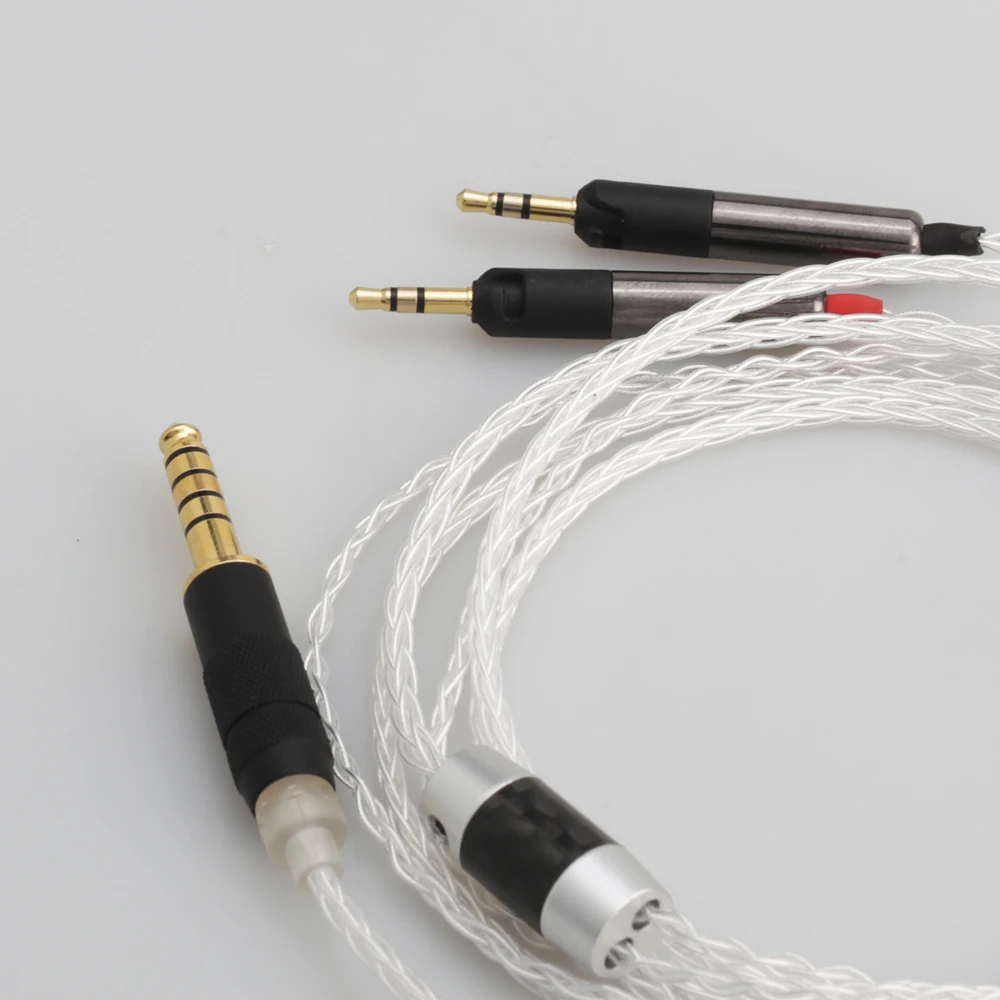 Audiocrast HC025 4 4mm TRRS Balanced 8 Cores Silver Plated Headphone Cable for ATH R70X