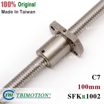 

TBI 10mm ballscrew Mini Ball Screw 1002 with 2mm Lead Pitch SFK 1002 Flange Nut for CNC kit parts 100mm