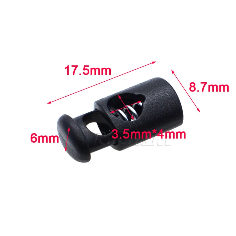 10 Pz/pacco Cavo Di Blocco Toggle Stopper Cavo Di Plastica Fibbia Toggle Clip Indumenti/Zaino Accessori Nero - Foto 5