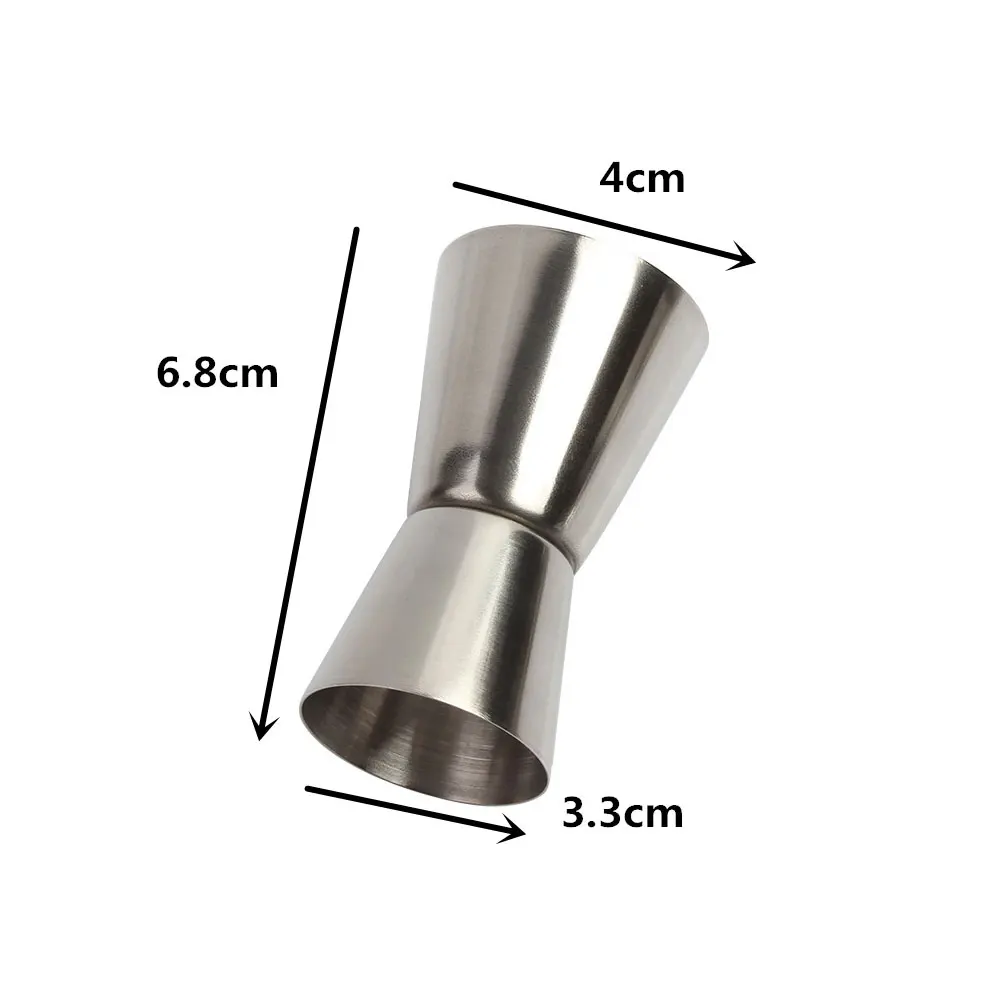 DESTYER Stainless Steel Wine Glass Cocktail for Whiskey Mixing Measuring  Cup 15ml / 30ml silver