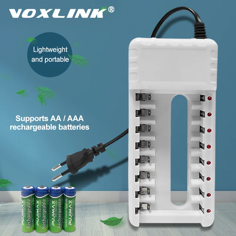 Зарядное устройство VOXLINK интеллектуальное 8 слотов европейская вилка для AA/AAA Ni Cd