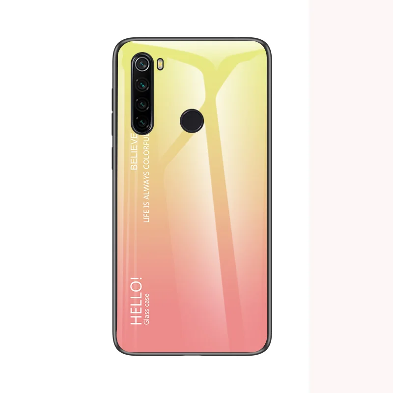 Color 4 Градиентный чехол из закаленного стекла для телефона для Xiaomi F1 5X8 Lite 9 SE Pro Max 2X3X2 3 Redmi S2 Note 4 4X5 6 7 Pro Чехол чехол s - Цвет: Color 4