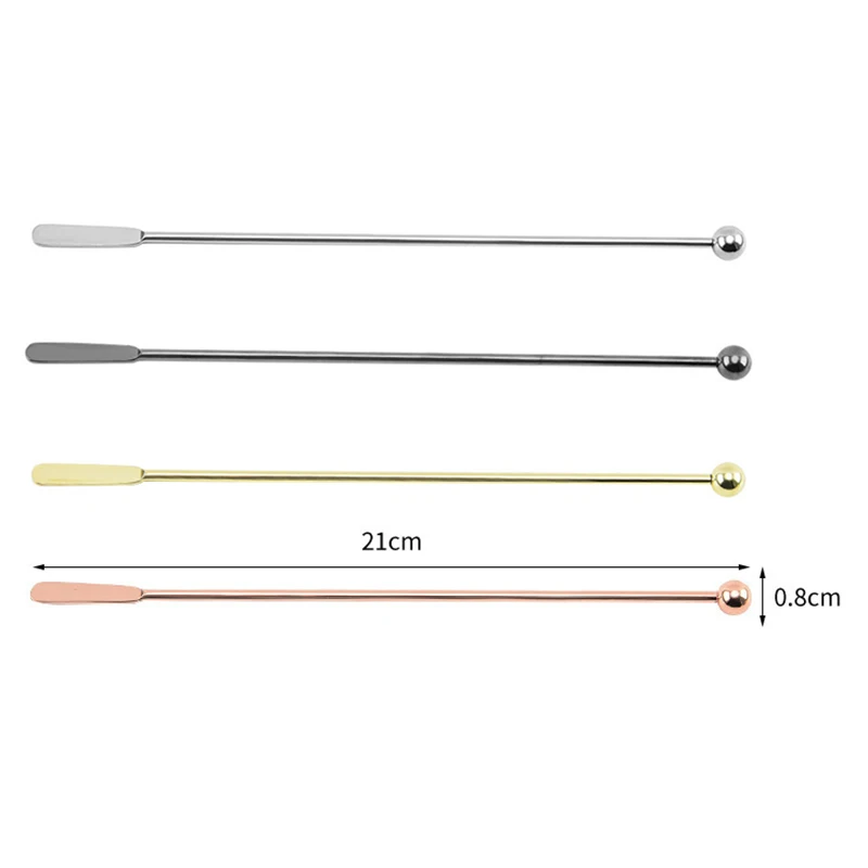 Cocktail Stainless Steel Mixing Sticks 5Pcs for Wedding Party Bar Cafe cocktail stirrers