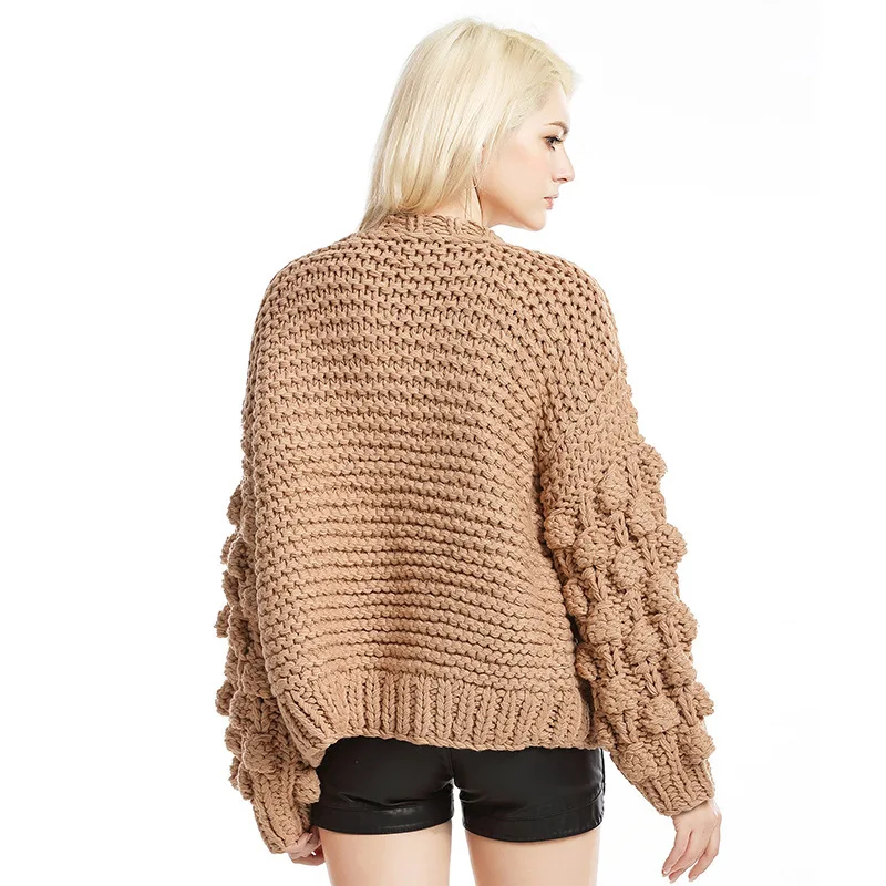 Hot Sale 2020 Autumn Winter Women Long Sleeve Loose Thick Cardigan Female Sweater Kintted Cardigans Abrigos Mujer LX2037 |