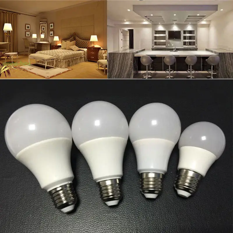 Светодиодная лампа E27 3 Вт 5 7 9 12 15 SMD 2835 светодиодсветильник с реальной мощностью 220