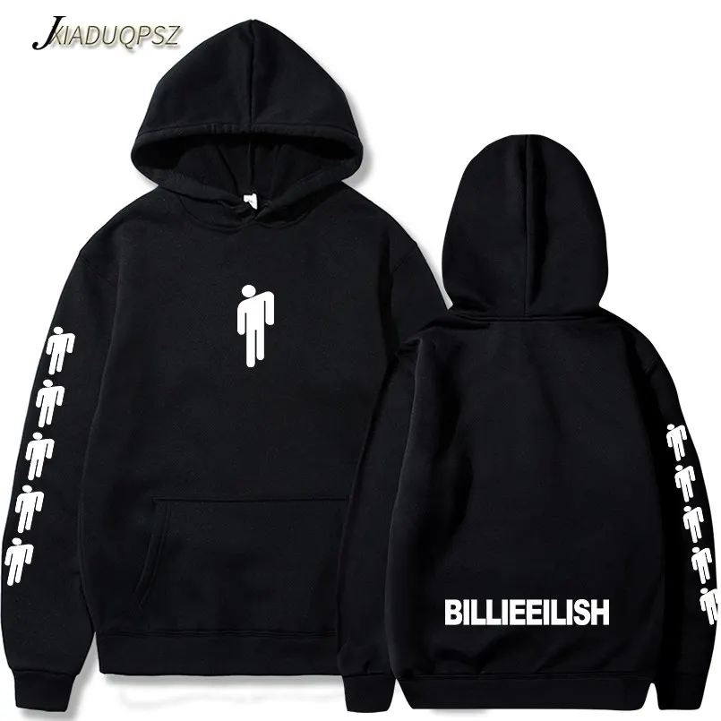 Billie Eilish толстовка женская с длинным рукавом Eilish Merch Lothse унисекс пуловеры нарядная толстовка с капюшоном топы Dropshop женские тонкие пальто - Цвет: WM22-24 Black