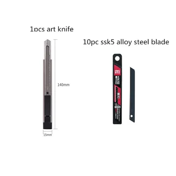 

Small Wallpaper Knife Self-locking Structure with Knife Folding Device Blade Set 1pcs Metal / 10pc Ssk5 30 Degree Alloy Steel