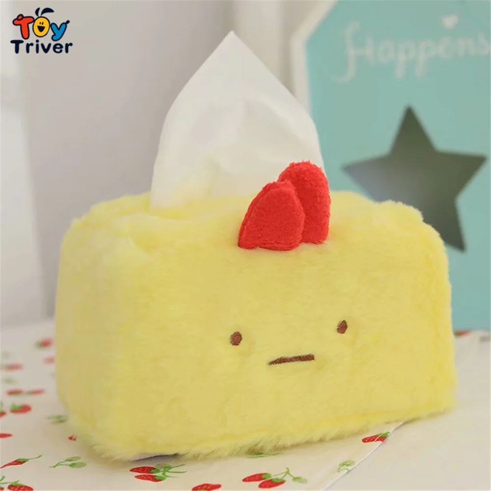 Kawaii Sumikko Gurashi, плюшевая игрушка, тривер, тканевая коробка, чехол для салфеток, бумажный держатель для салфеток, домашний магазин, декор для автомобиля, комнаты, салфетки, игрушки, подарок на день рождения