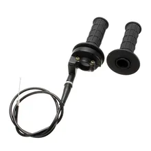 22 мм мотоциклетная поворотная рукоятка управления дроссельной заслонкой на руле Черная Стильная 1 пара ручных ручек с кабелем для питбайк 50cc 190cc аксессуары