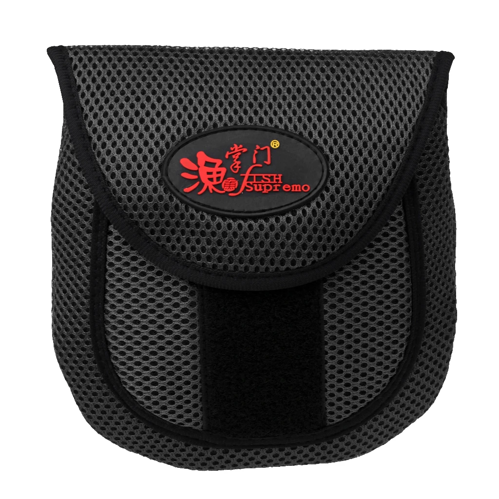 Mesh Cloth Fly Fishing Reel Storage Bag Protective Cover Case Pouch Reel Holder Protector