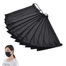 10 шт. черная одноразовая маска с активированным углем хирургический фильтр бактерий медицинская стоматологическая пыль из активированного угля маска для лица