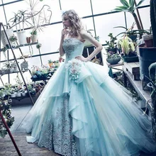 Мятно-зеленое бальное платье Бальные платья принцесса с кристаллами для платья для выпускного милое 16 бальное платье для особых случаев