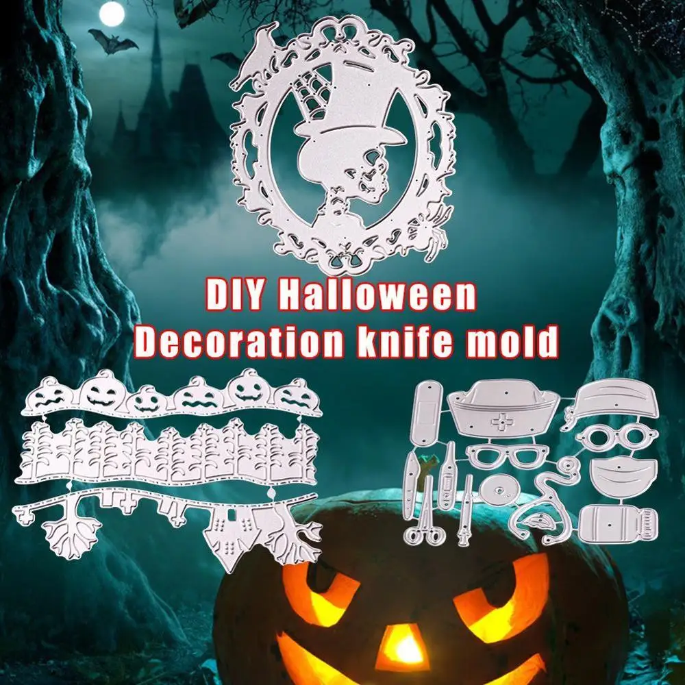 Металлические режущие штампы DIY Хэллоуин нож для украшения формы Бумага Ремесло