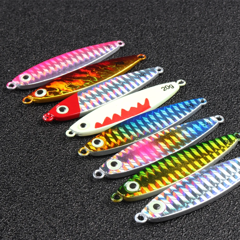 Teukim Metal Jig 10G 20G Shore Casting Jigging Lure Shore Casting Spoon Jack Di Acqua Salata Esca Da Pesca Bit Esca Artificiale