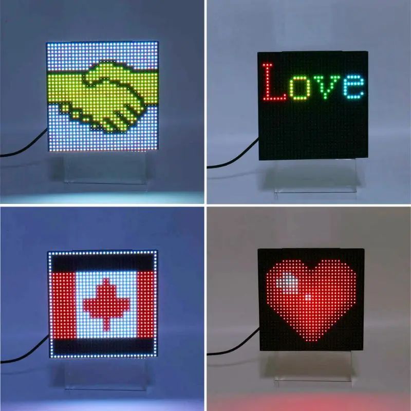  Full color wireless bluetooth App control car LED Display Screen Scrolling LED SignDriving instruct - 4000310543218