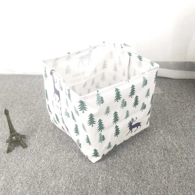 Deer Forest MICCK складная корзина для белья, корзина для хранения, коробка для хранения бочек для детей, для мелочей, книга, игрушки, держатель, домашний контейнер, органайзер, сумка - Цвет: Deer Forest