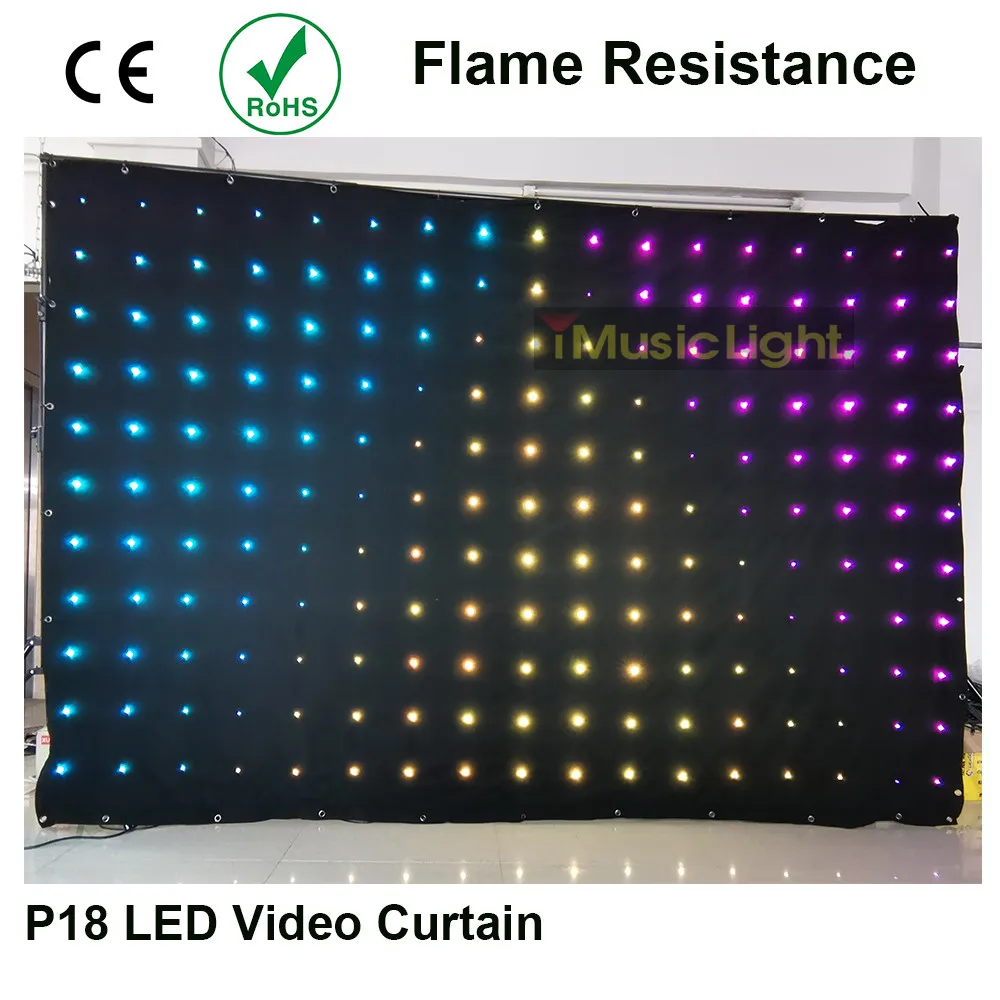  DJ  Ʈ Ŭ   LED  Ŀư, 80  ִϸ̼ , P18, 2M x 3M, 187  LED DMX512