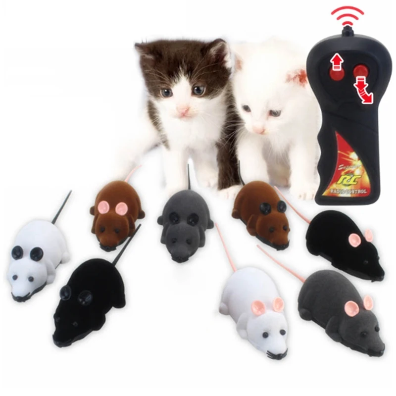 Забавная игрушка для кошек, мышь Беспроводной симуляция Дистанционное Управление Мышь Электрический забавный кот ПЭТ Новинка игрушка Поддельные Мыши