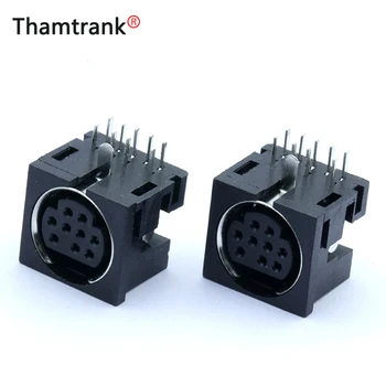

20pcs MINI DIN S Terminal PCB Panel Mount Socket Connector 9PIN DIP Instrument Socket Micro Power Jack Audio Device Connector
