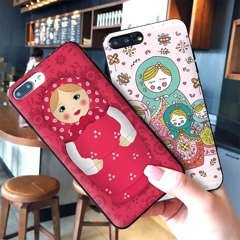 Мультфильм матрешки для Xiaomi mi 6X X 2S 3 F1 9 CC9E CC9 9T A3 PRO 8 A2 LITE SE чехол|Чехлы-накладки| |