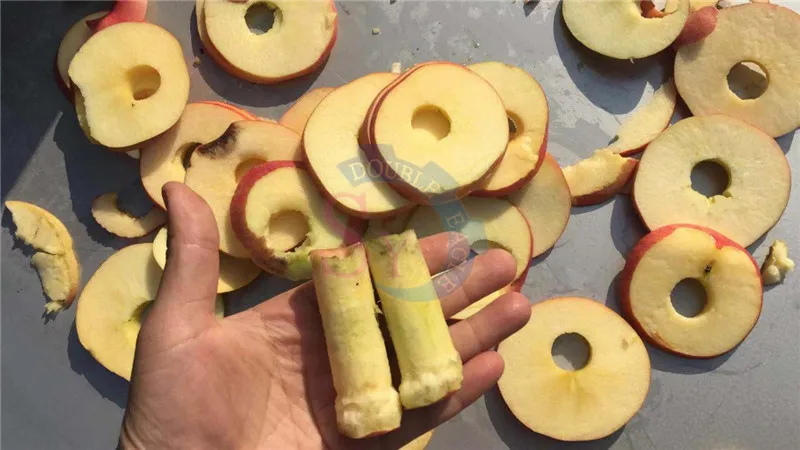 JZSY 48pcs/min Industrial rotary semi-automatic fresh apple pit removal slicing machine/stainless steel pear pitter slicer
