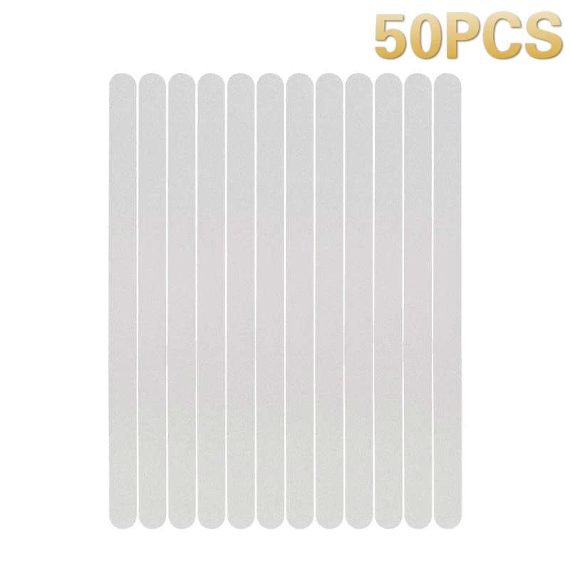 

50pcs Anti Slip Strips Transparent Shower Stickers Bath Safety Strips Non Slip Strips for Bathtubs Showers Stairs Floors
