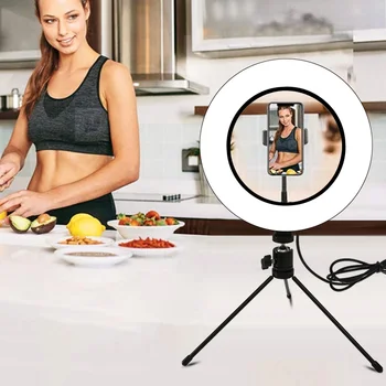 

10inch selfie LED RING LIGHT with Tripod Stand for Makeup,Live Streaming & Youtube Video, Dimmable Ring Light for Photography