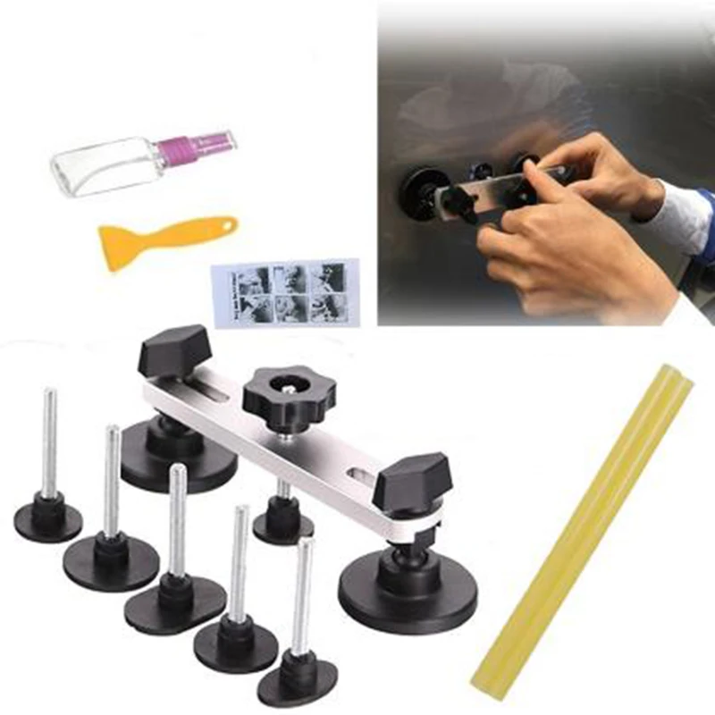 

Auto Repair Tool Set Paintless Dent Removal Car Body Repair Kit Pulling Bridge Dent Puller Adhesive Glue Removal
