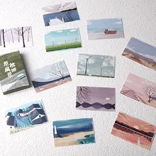 28 листов/Набор Красивые домашние пейзажи Lomo карты мини бумажная открытка рождественские подарки