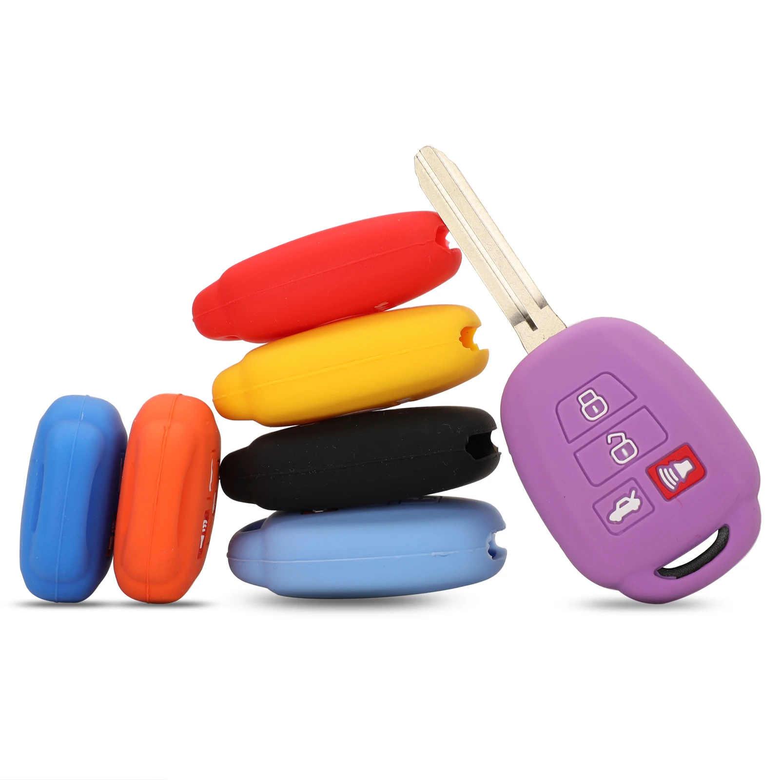 New 4 Button Silicone Remote Key Fob Shell Cover Case For Toyota Camry Corolla RAV4 Vios Prius C 