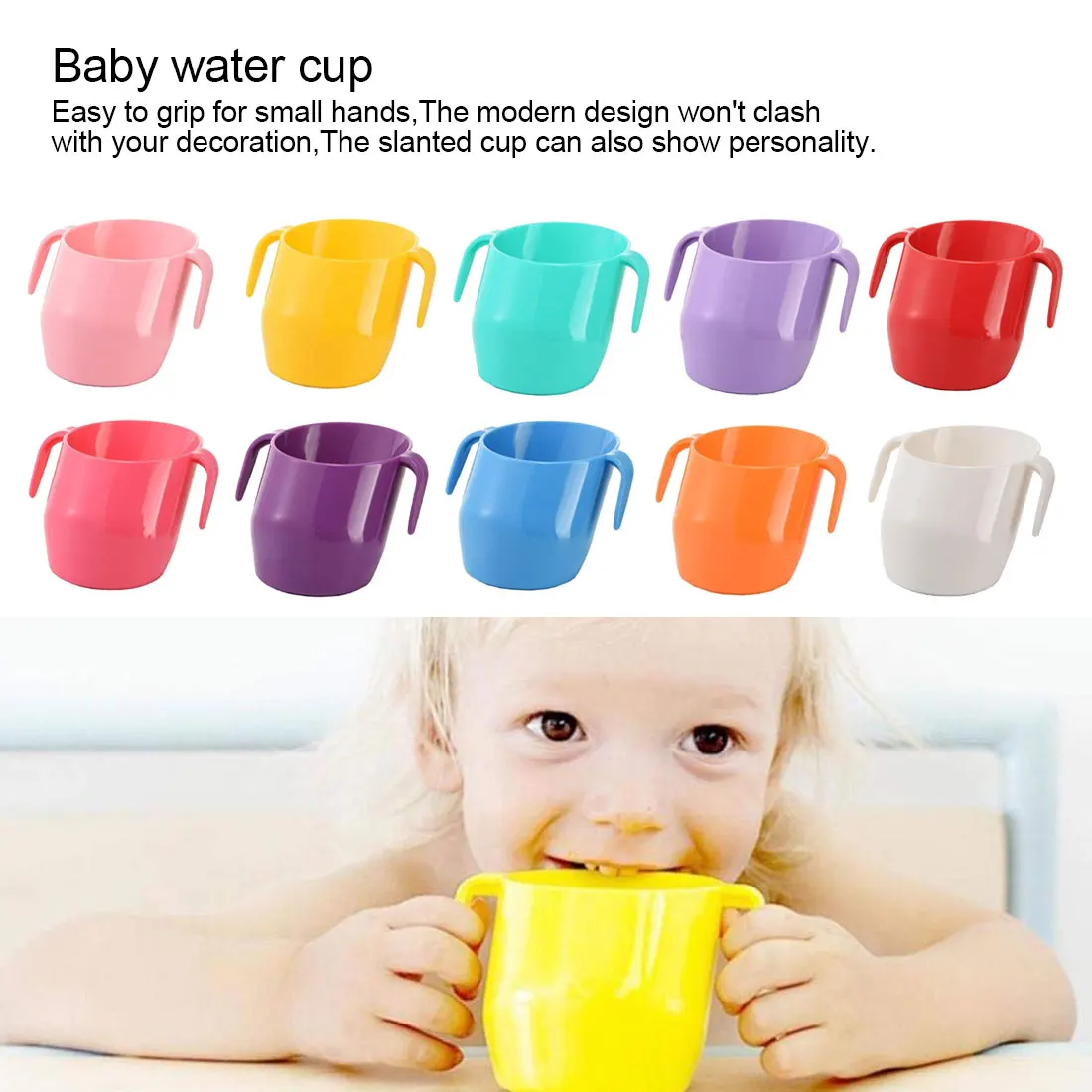 

Infant Learning Drinking Cups Tumble Resistant Baby Drinking Cups For Baby Kids Baby Insulation Oblique Mouth Cup Leakproof