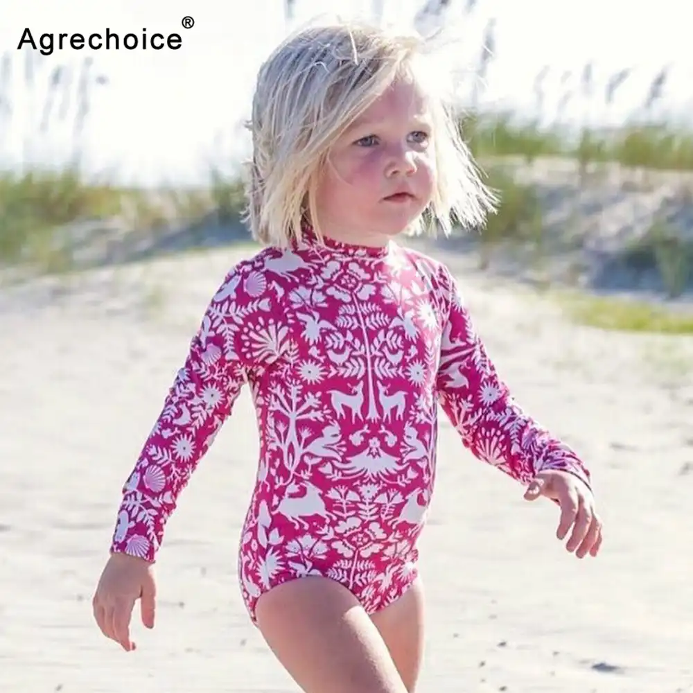 1 5 年子供長袖ワンピース水着子供の女の子の夏ビーチウェア水着水着 ボディスーツ Aliexpress
