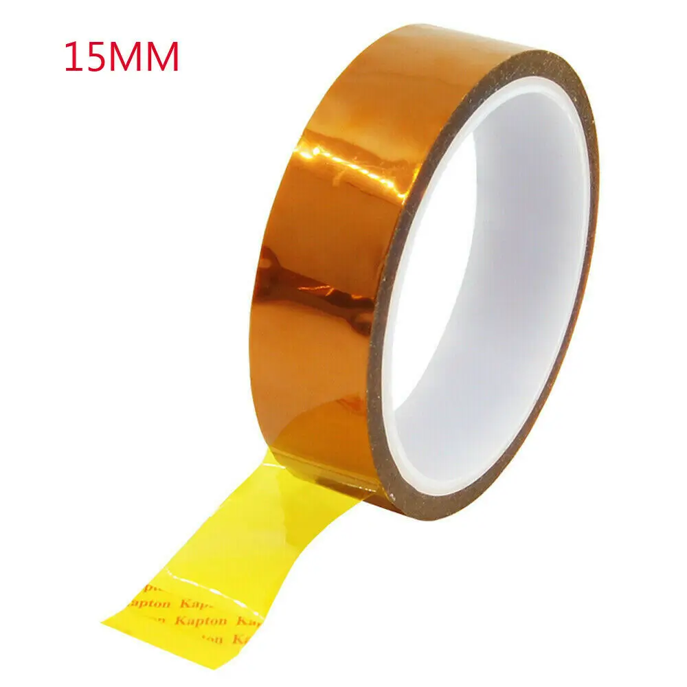 15mm Многофункциональный прочный 25 мм 100 футов каптон Лента BGA высокая температура термостойкие Полиимид золото - Цвет: 15mm