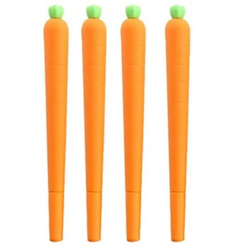 

50Pcs Vegetables Cute Carrot Pen Cartoon Gel Pen Black Ink