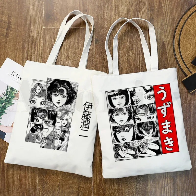 Bolso de hombro de Manga Junji Shintaro Ito Kago Weeaboo Otaku, informal, de compras, de lona, elegante