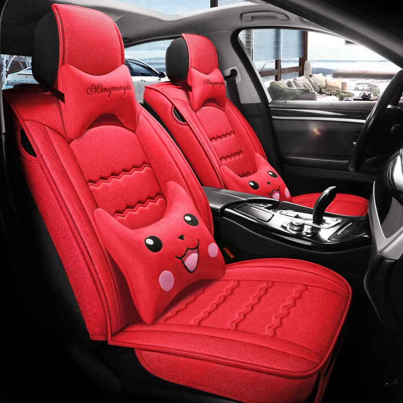  Full Coverage flax fiber car seat cover auto seats covers for VW passat cc teramont touareg suv pha