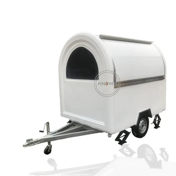 

2.2M Length Mobile Food Trailer Cart Truck Kiosks With White Color And Free Shipping By sea