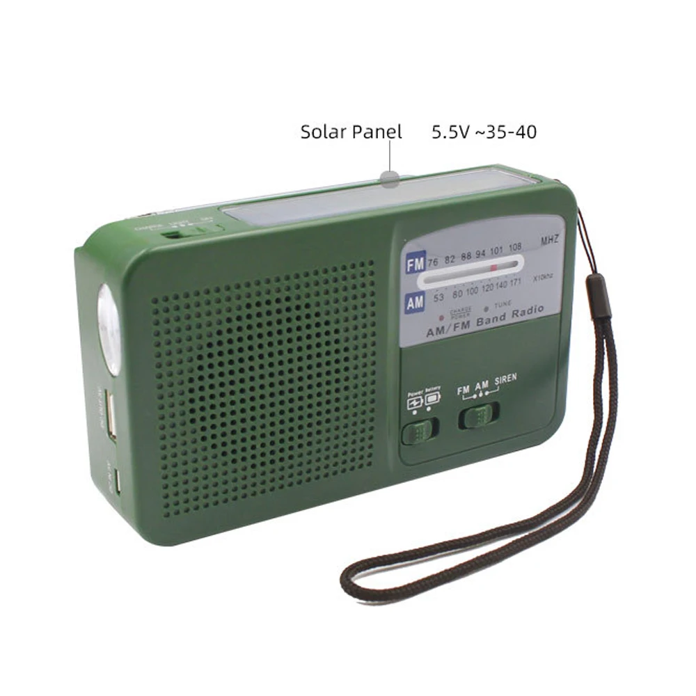Солнечная энергия радио аварийный банк питания для мобильного телефона FM AM двухдиапазонный радио для наружного радио Кривошип солнечной энергии ed динамик