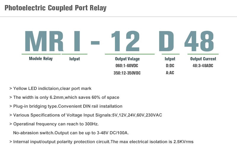 1 шт. MRI-230A48 AC полупроводниковое реле фотомуфта изолирующая защита релейный модуль 220 в ультра-тонкая железнодорожная ПЛК плата управления