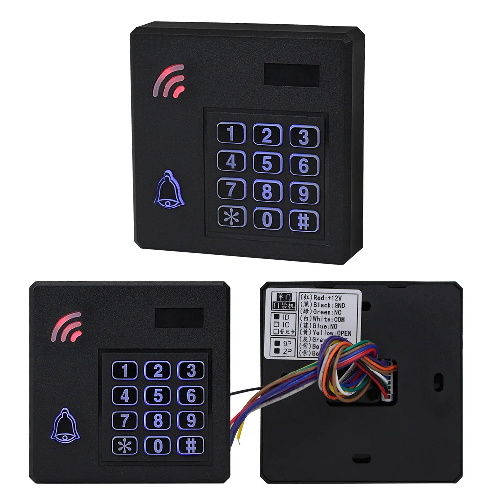 Access Control Keypad DC12V IP68 Waterproof Access Control Keypad Outdoor RFID Access Controller Door Opener System Electronic EM4100 125KHz Key Cards