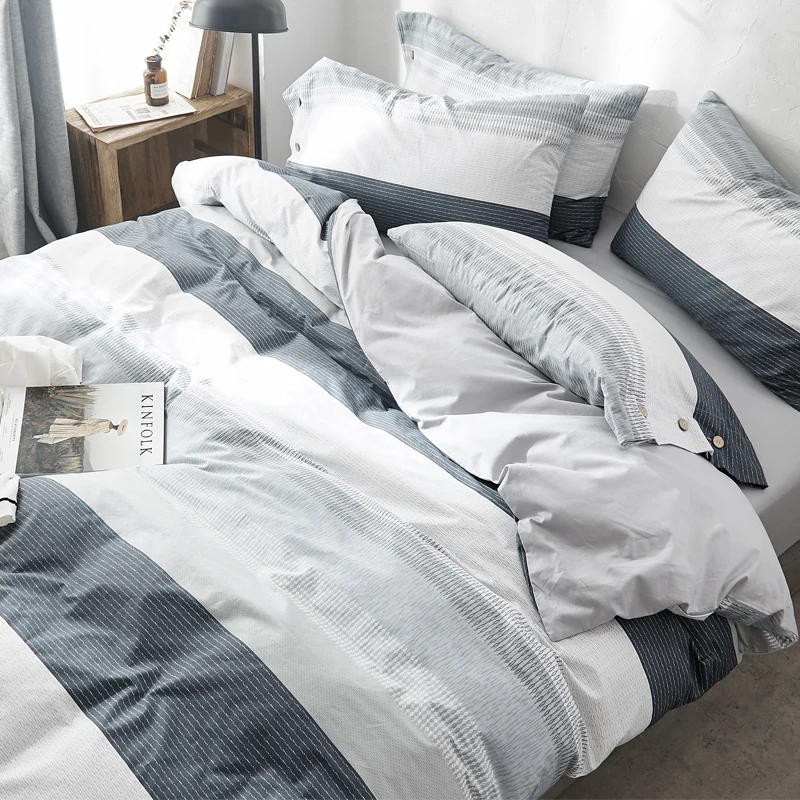 

Cotton Denim Cotton Bed Double Bed Sheet Three-Piece Set Student Dormitory Single Bed Bedding
