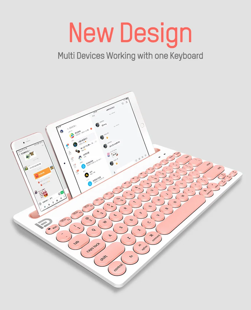 Классический дизайн Dot Keys Bluetooth беспроводная клавиатура с разъемом для телефона/планшета для IPhone iPad многофункциональные переключатели