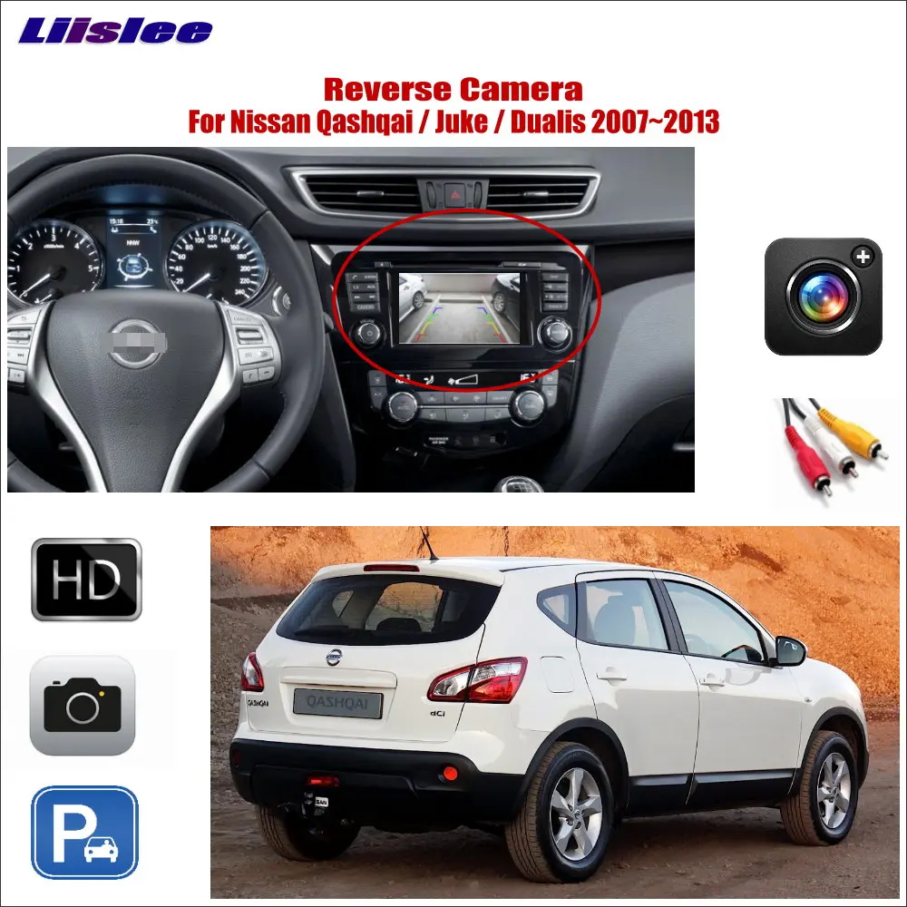 

Car Rear View Reverse Camera For Nissan Qashqai / Juke / Dualis 2007~2013 Compatible With Original Screen RCA Adapter Connector