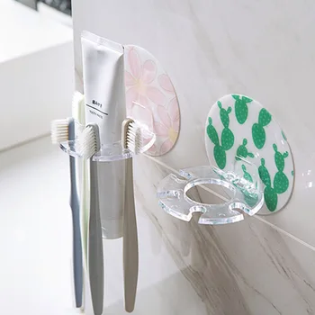 

Bathroom Accessories Disc Multicard Slot Toothbrush Holder Rack Toothbrush Organizer Hanging Set Storage Wall-mounted Toothbrush