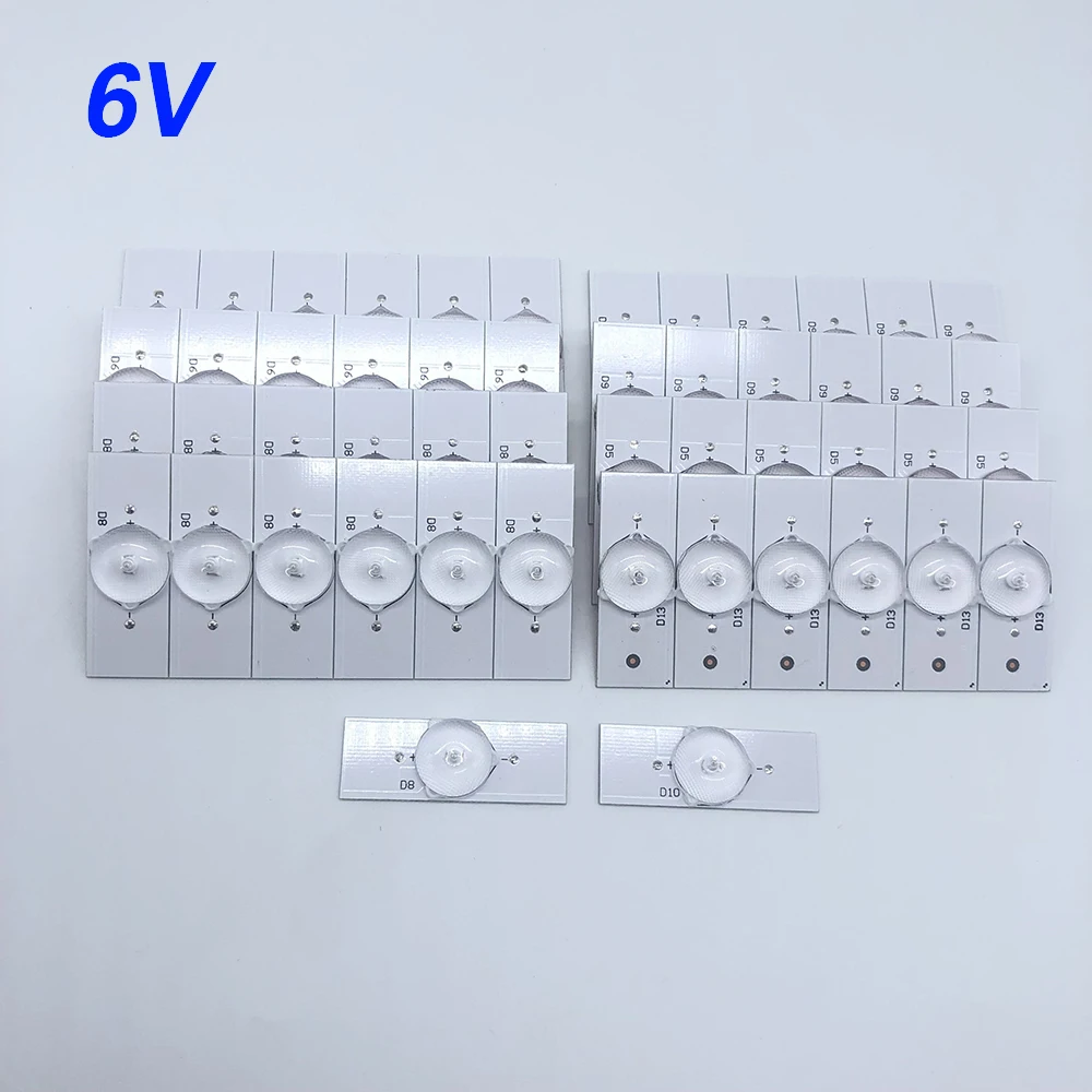 50 шт. бренд new6V линзы лампочки для монтажа на поверхность без провода для 32-65 дюймов светодиодный телевизор ремонт Поддержка место любое положение прочный и практичный