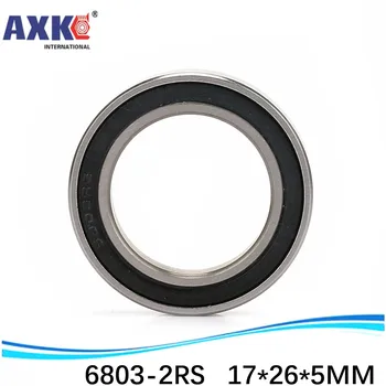 

500pcs free shipping The Rubber sealing cover Thin wall deep groove ball bearings 6803-2RS 17*26*5 mm
