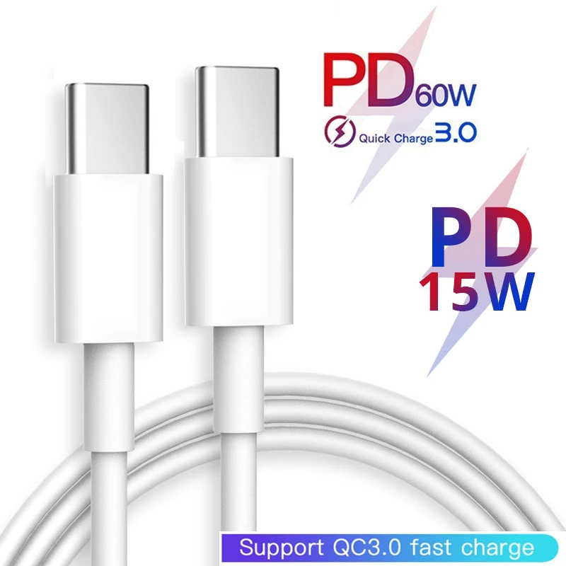 US $589.19 PD 60W USBC To USB TypeC Cable Fast Charge Data Cables For Macbook Samsung S9 Plus Huawei P30 TypeC TO 8Pin For IPhone 500pcs